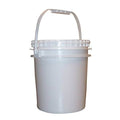 Pail, Screw Top, Round, 2.5 gal, HDPE, White