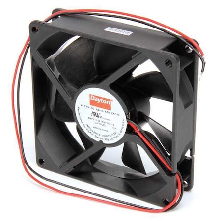 Axial Fan, Square, 24V DC, - Phase, PBT Plastic, 3 5/8 in W.