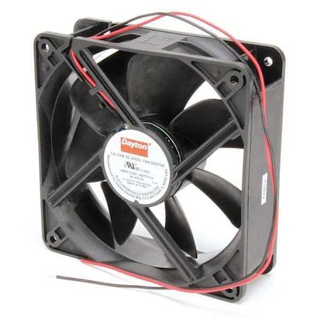 Axial Fan, Square, 24V DC, - Phase, PBT Plastic, 4 11/16 in W.