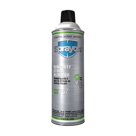 Degreaser, 16 Oz Aerosol Can, Liquid, Colorless