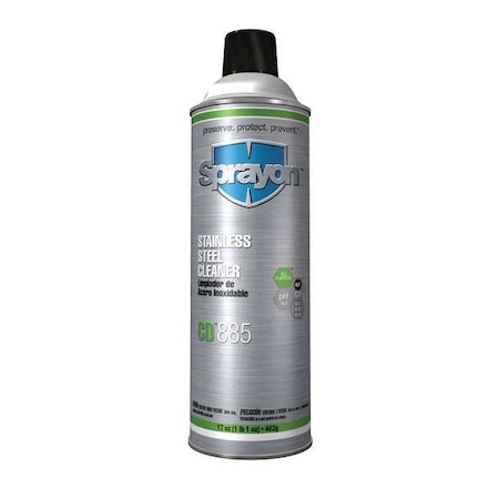 Metal Cleaner and Polish, 17 oz, Aerosol Can, Lemon