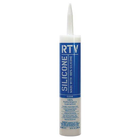 Silicone Sealant, 10 oz, Tube, Clear
