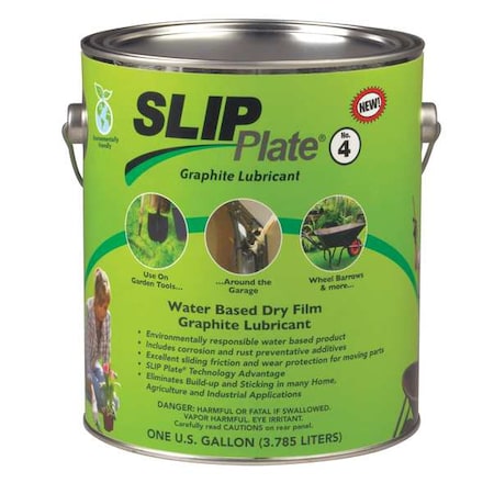 Dry Film Lubricant, 1 gal., Can, Water, Black
