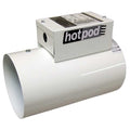 White Steel 10.5"L, 10.4"H Duct Fan Heatr