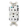 Straight Blade Receptacle, 5-20R, 20 A, 125V AC, 2 Pole, 3 Wire, Flush Mount, Single, White