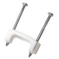 Cable Staples, Plastic, Steel, 500 PK