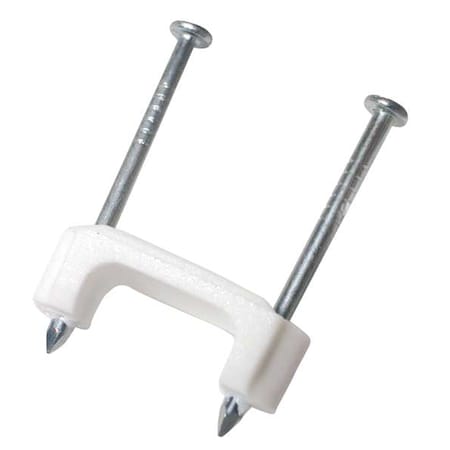 Cable Staples, Plastic, Steel, 500 PK
