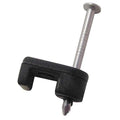 Cable Staples, Plastic, Steel, 100 PK
