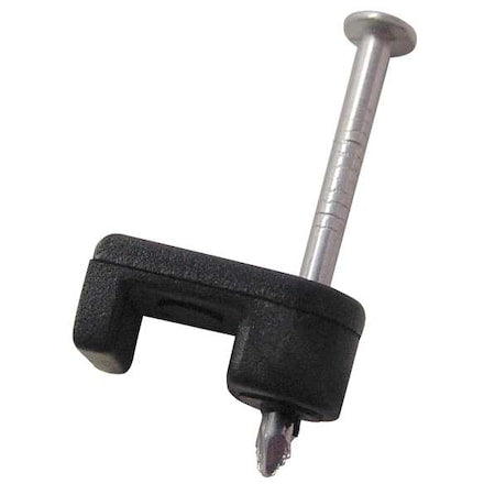 Cable Staples, Plastic, Steel, 100 PK