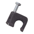 Cable Staples, Plastic, Steel, 100 PK