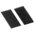 Reclosable Fastener Shape, Square, Acrylic Adhesive, 1 in, 1 in W, Black, 100 PK