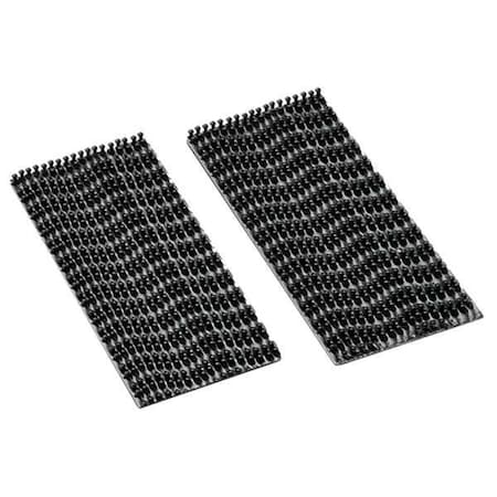 Reclosable Fastener Shape, Square, Rubber Adhesive, 1 in, 1 in W, Black, 100 PK