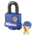 Padlock, Keyed Alike, Standard Shackle, Rectangular Steel Body, Steel Shackle, 1/2 in W