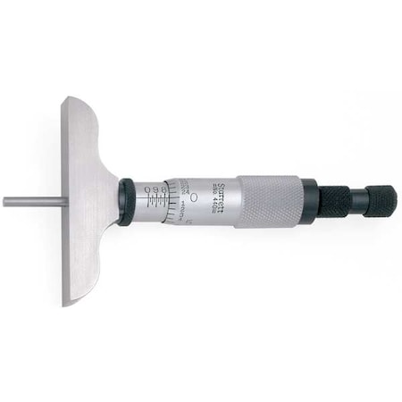 Depth Micrometer, 0 to 3", 2 to 1/2 Base, 3 Rod