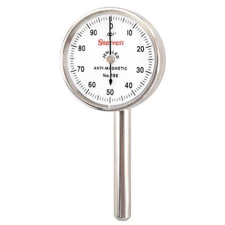 Dial Indicator, 0 to 0.200 In, 0-100