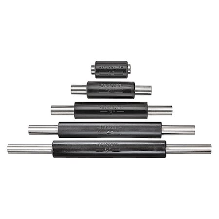 End Measuring Rod Set, 1/4 In Dia, 5 Pcs