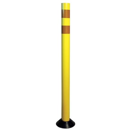Channelizer Post and Base, Round, , Polyurethane Yellow, 28" L