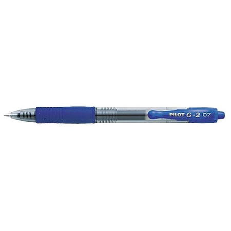 G2 Premium Gel Pen, Retractable, Fine 0.7 mm, Blue Ink, Smoke/Blue Barrel, PK12