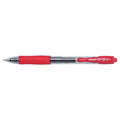 G2 Premium Gel Pen, Retractable, Fine 0.7 mm, Red Ink, Smoke/Red Barrel, PK12