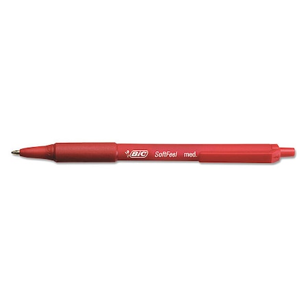 Retractable Ballpoint Pen, Medium 1.0 mm, Red PK12