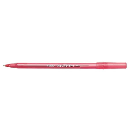 Stick Ballpoint Pen, Medium 1.0 mm, Red PK12