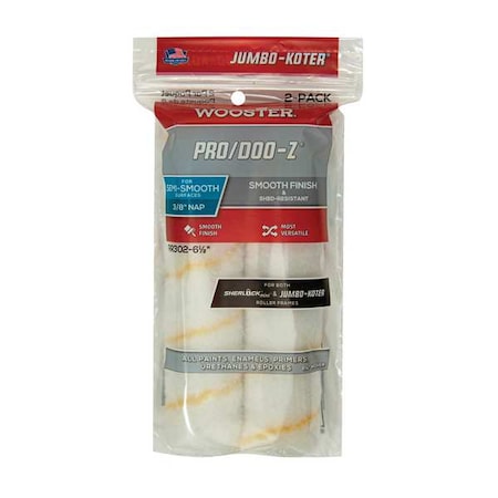 6-1/2" Mini Paint Roller Cover, 3/8" Nap, Woven Fabric