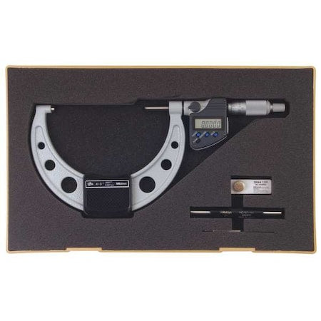 Digital Micrometer, Outside, 4 to 5 In, SPC