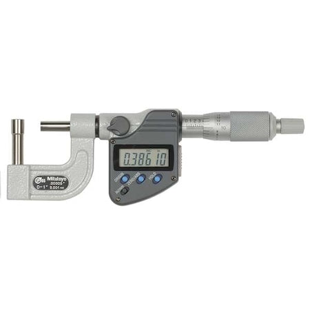Digital Micrometer, Tube, 0 to 1 In, SPC
