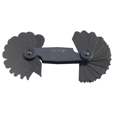 Radius Gage Set, 1/32 to 1/4,30 Leaves
