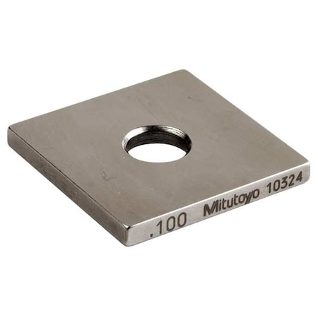 Gage Block, Square, Steel, 0.100 In, ASME 0