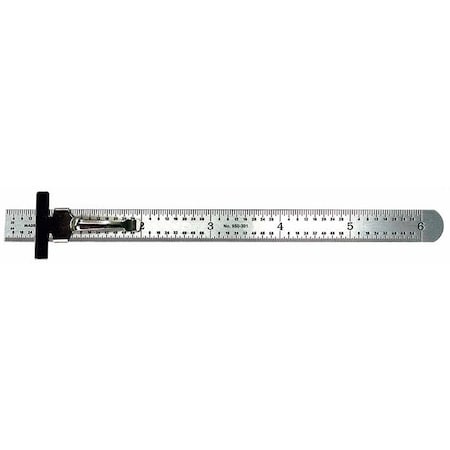Pocket Rule, Stl, Inch, 32nds, 64ths, 6 In L