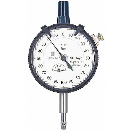 Dial Indicator, 0 to 1mm, 0-100-0