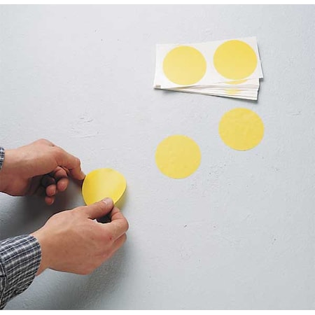 Floor Marking Tape, vinyl, Solid, Yellow, 2 in W., 4 mil Thickness, 500 PK