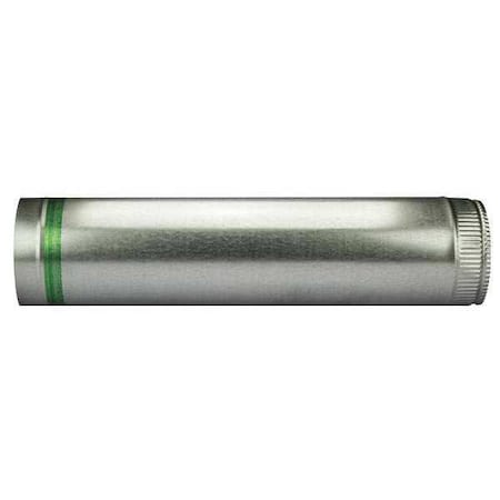 Round Rigid Ducts, 9 in Duct Dia, Galvanized Steel, 24 ga GA, 9 in W, 60" L, 9 in H