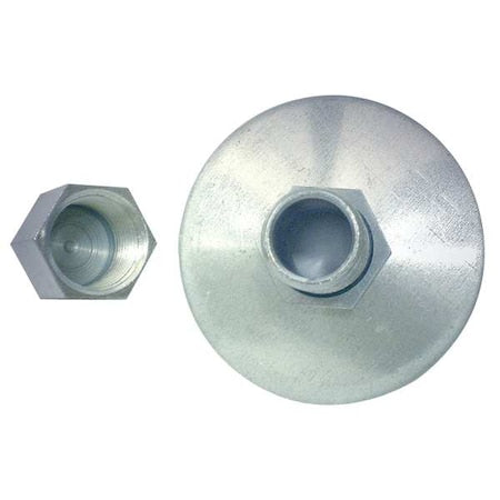 Round Duct Drain, Galvanized Steel, 12 GA, 3 1/2 in W, 1-3/4" L, 2 in H
