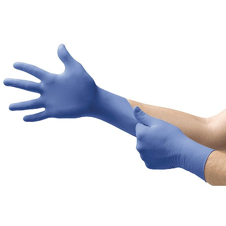 N73, Disposable Gloves, 2.00 to 2.99 mil Palm, Nitrile, Powder-Free, L (9), 100 PK, Blue