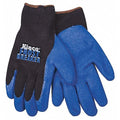 Coated Gloves, Natural Rubber Latex, Crinkled, Palm and Fingers, Not Rated Abrasion Level, L 1 PR