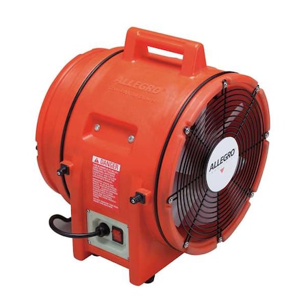 Confined Space Fan, Orange, 16" W