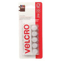 Reclosable Fastener, Disc, Rubber Adhesive, 5/8 in, White, 15 PK