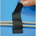 Back-to-Back Strap, Rubber Adhesive, 2-1/2 in, 1 in W, Black, 25 PK