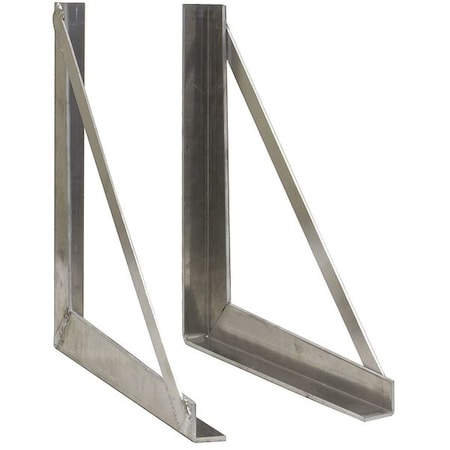 18x18 Inch Welded Aluminum Truck Tool Box Brackets, PR