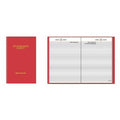Standard Diary Daily Reminder Book, 2025, Medium/College Rule, Red Cover, (201) 8.25 x 5.75 Sheets