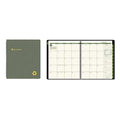 Recycled Monthly Planner, 11 x 9, Black Cover, 13-Month: Jan 2025 to Jan 2026