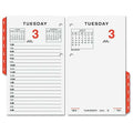 Two-Color Desk Calendar Refill, 3.5 x 6, White Sheets, 12-Month (Jan to Dec): 2025