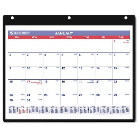 Monthly Desk/Wall Calendar with Plastic Backboard and Bonus Pages, 11 x 8, 12-Month (Jan-Dec): 2025