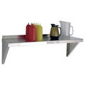 Aluminum Wall Shelf, 15"D x 60"W x 13-1/4"H, Silver