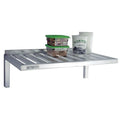 Aluminum Wall Shelf, 24"D x 60"W x 13-1/2"H, Silver