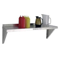 Aluminum Wall Shelf, 12"D x 36"W x 13-1/4"H, Silver