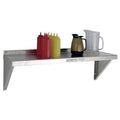 Aluminum Wall Shelf, 18"D x 36"W x 13-1/4"H, Silver