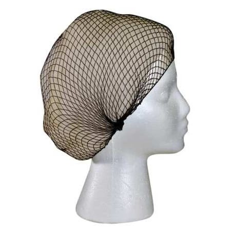 Hairnet, Nylon, 25 in Dia., Dark Brown, L, 144 PK